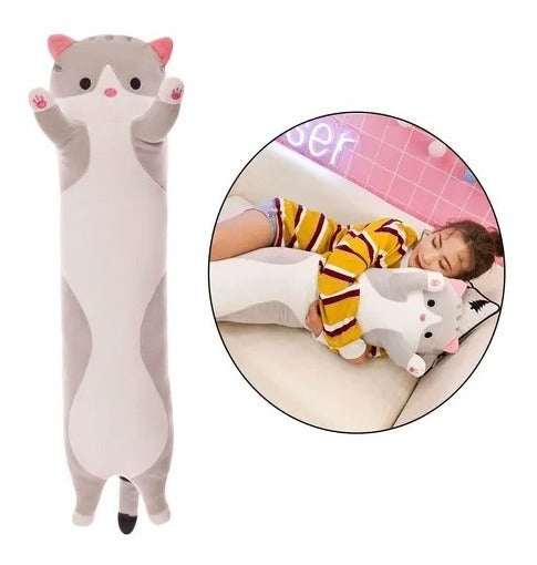 Almofada Pelúcia Gato Cinza - CAA Toys Almofada Pelúcia Gato Cinza - CAA Toys